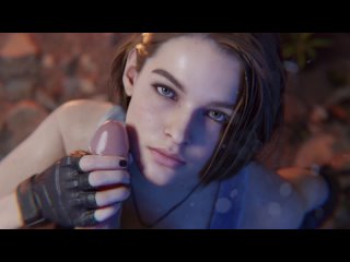 jill valentine remake - facial (audio) - cleavage (resident evil sex)